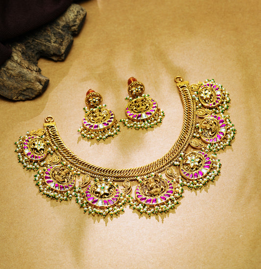 Heritage Emerald Kundan Gutta Pusalu