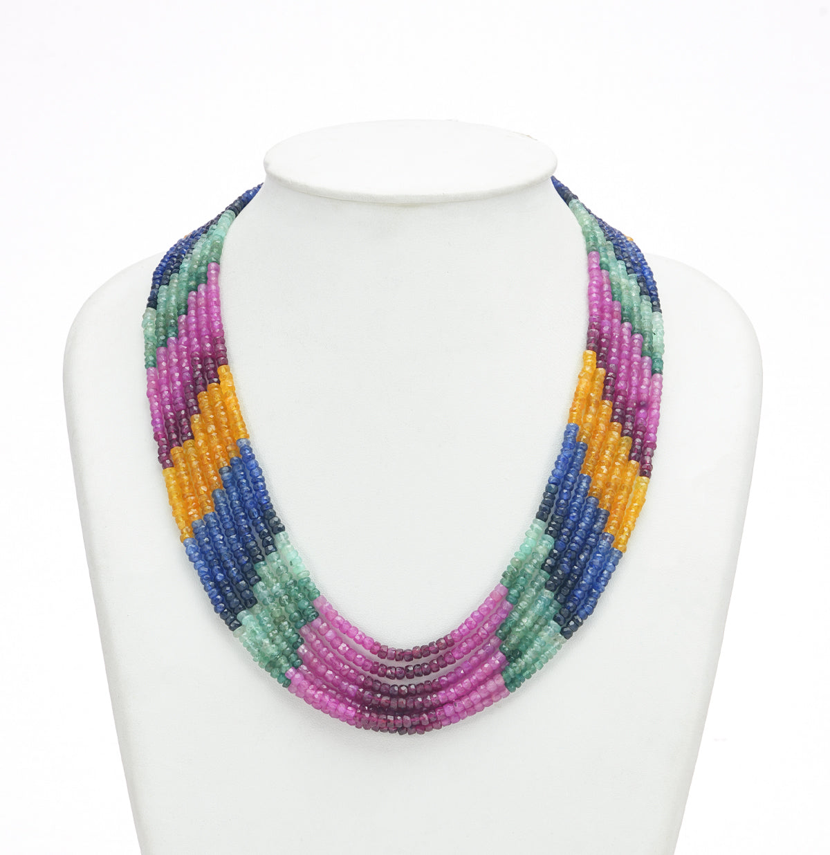 Natural Multicolor Rainbow Beads Necklace