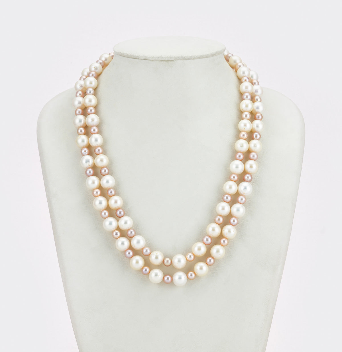 9.0-10.0mm Near Round Multicolor Freshwater Pearl Necklace Set - AA Quality