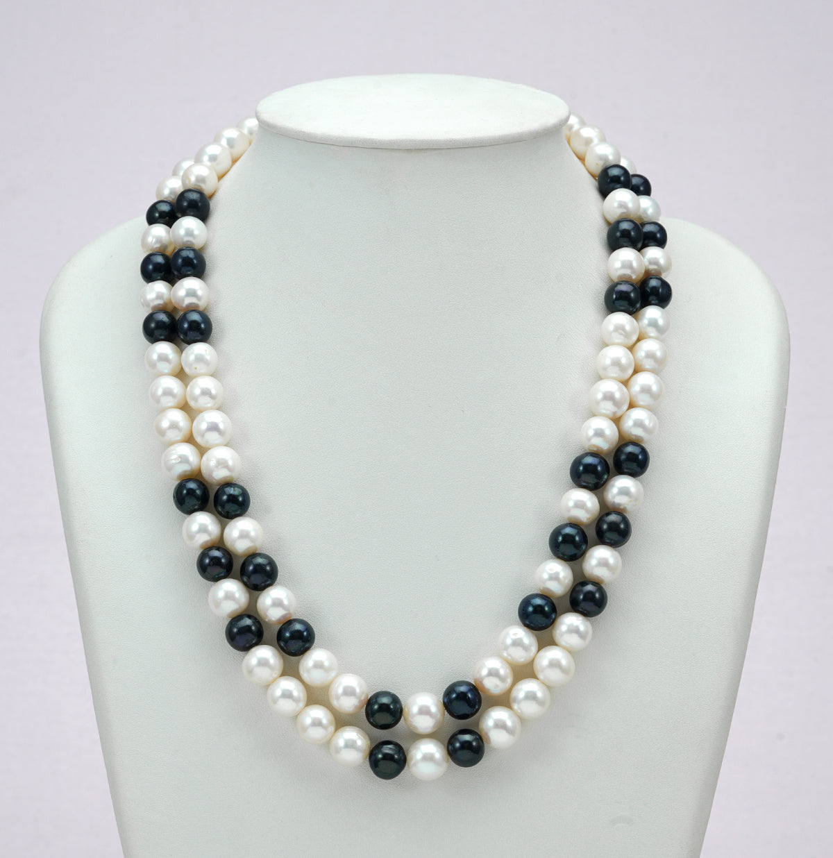 Grading Near Round Multicolor Freshwater Pearl Necklace Set - A Quality