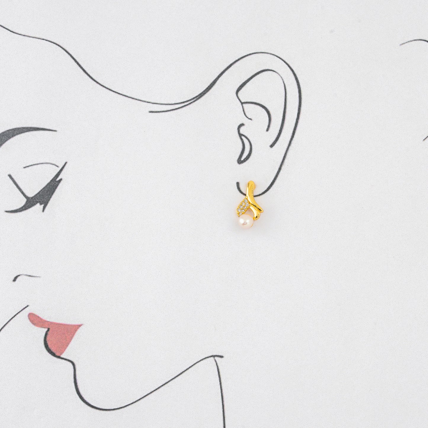 Subtle Pink Drop Pearl Earrings
