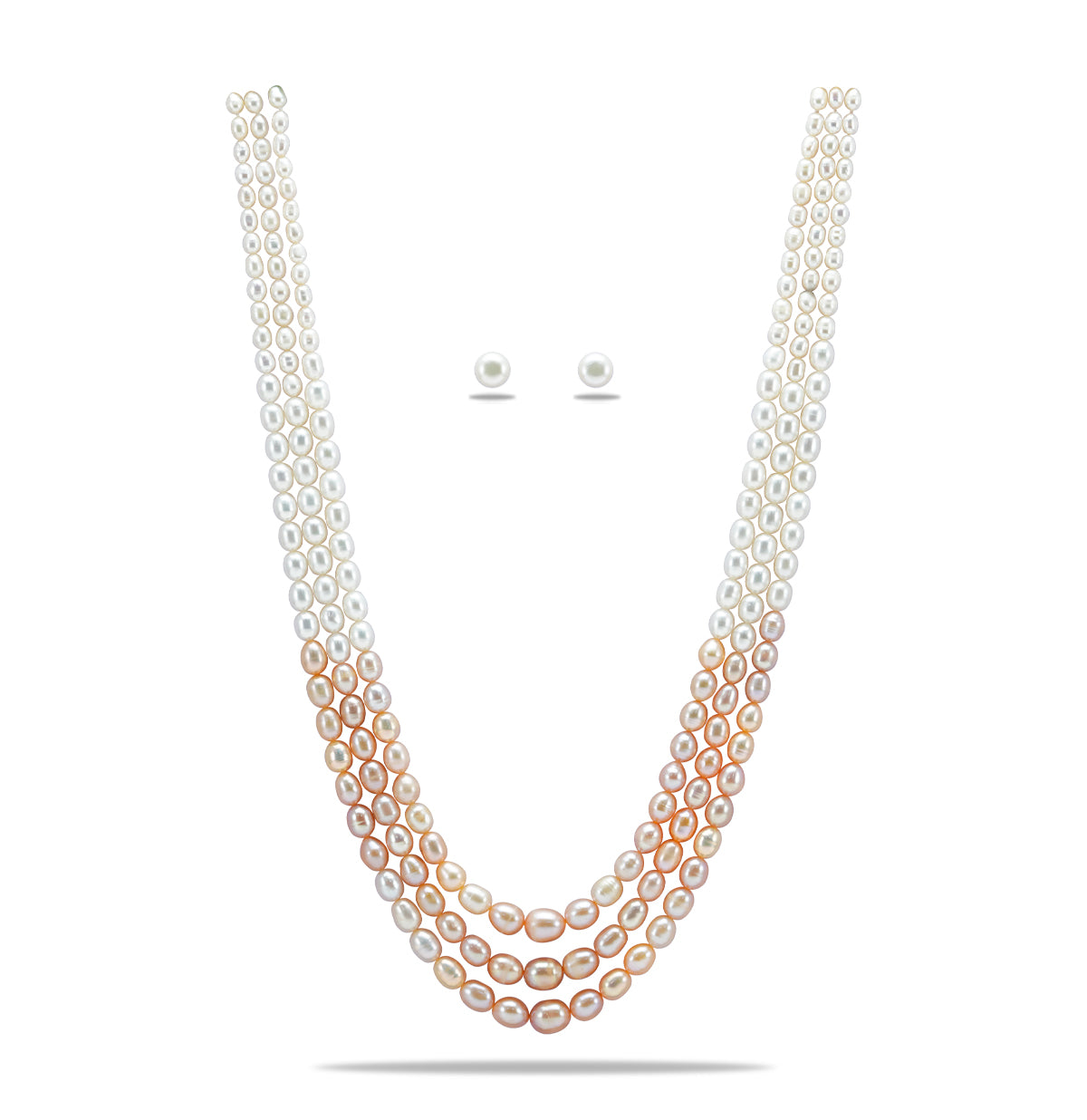 Grading Multicolor Drop Freshwater Pearl Necklace Set - AA Quality