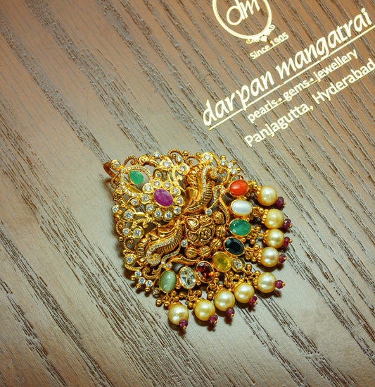 Casual Navratan Gold Locket
