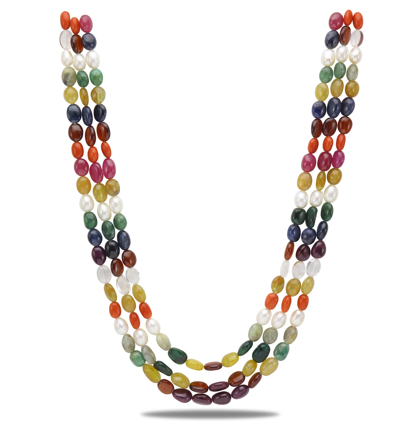 Natural Navaratan Beads Necklace