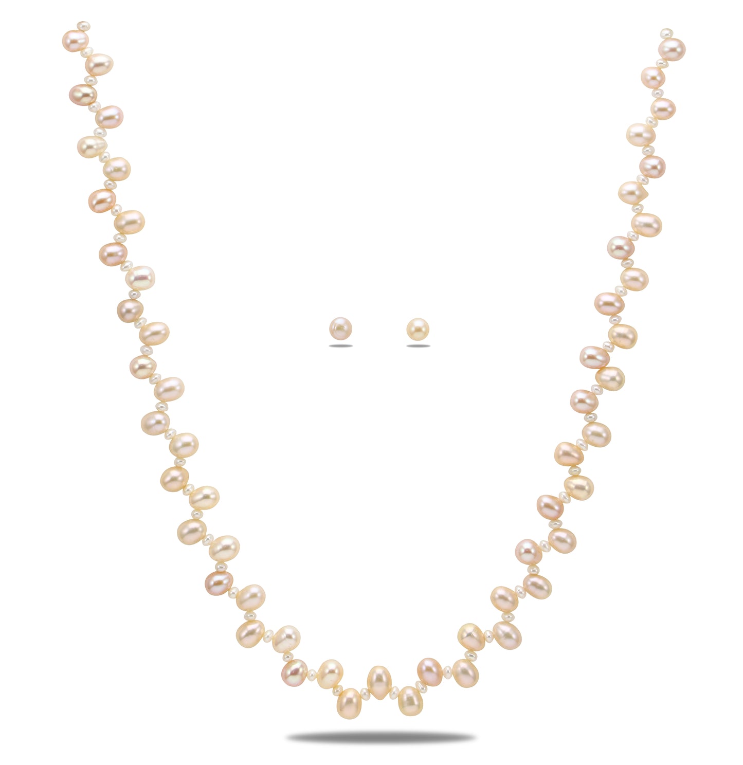 6.0-7.0mm Multicolor Fancy Freshwater Pearl Necklace Set - AA Quality
