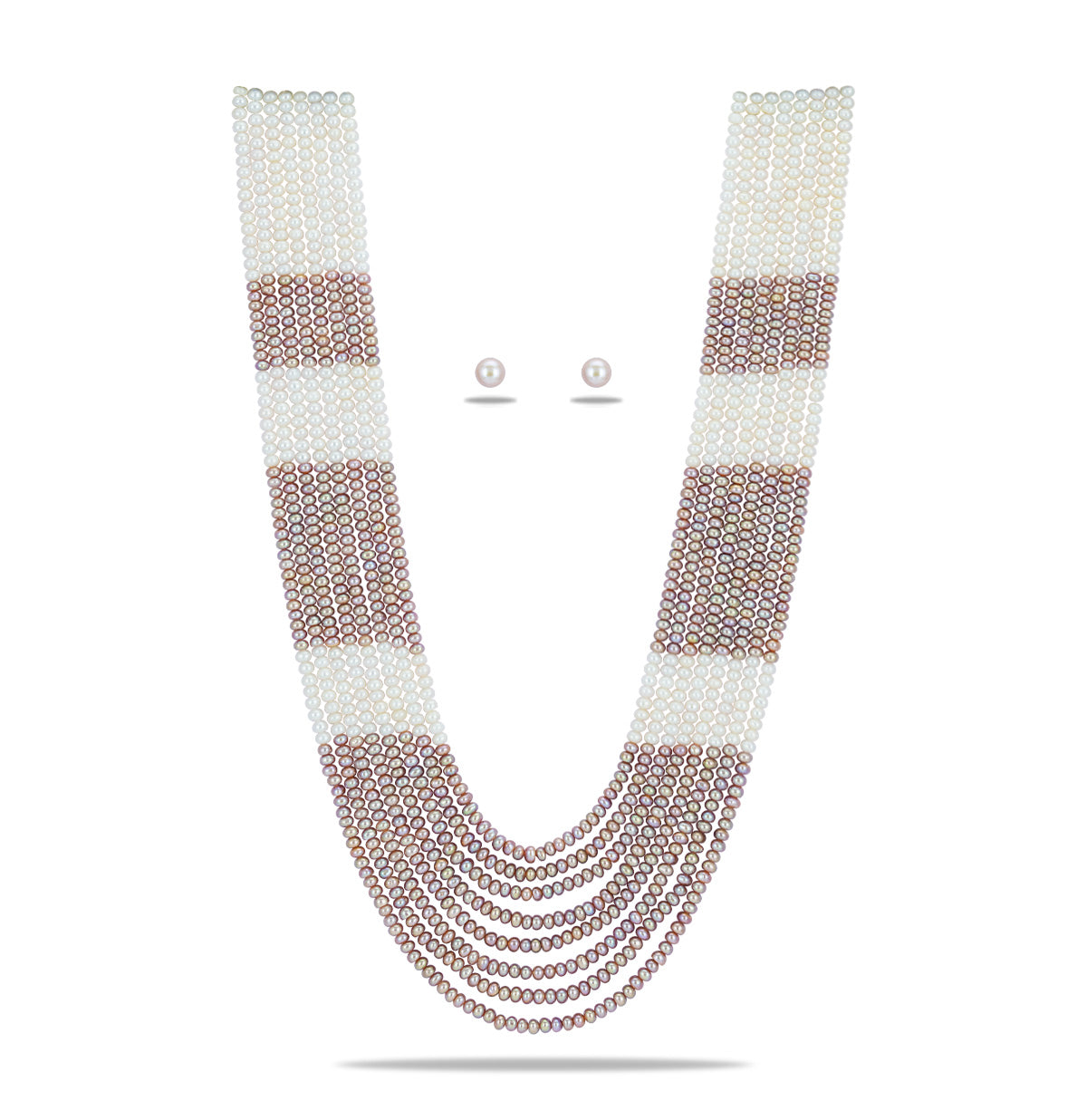 3.0-4.0mm Button Multicolor Freshwater Pearl Necklace Set - AA Quality