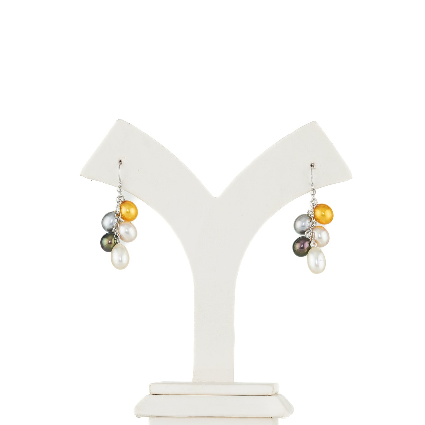 Adorable Drop Multicolor Freshwater Pearl Hanging Earrings