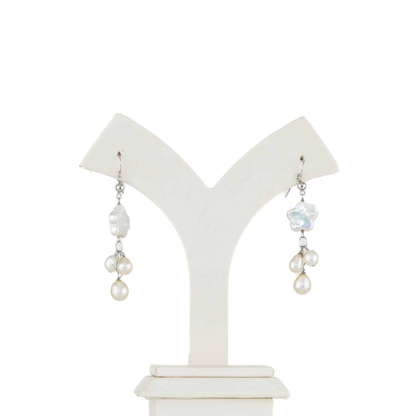 Shimmering Baroque Pearl Dangling Earrings
