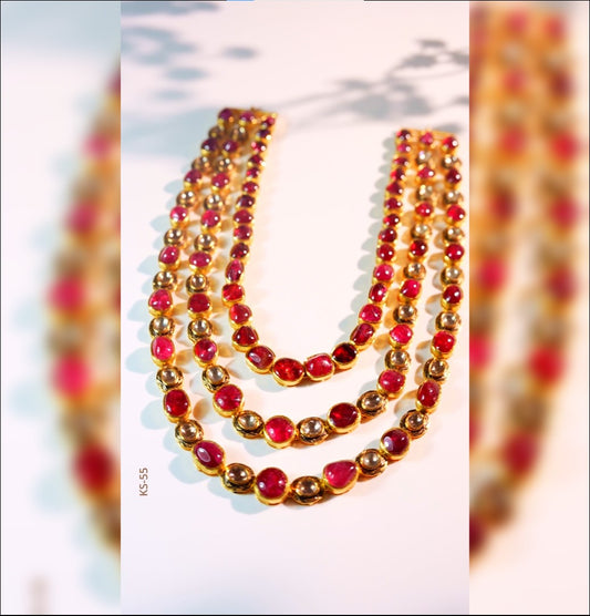 Brilliant Ruby Polki Necklace