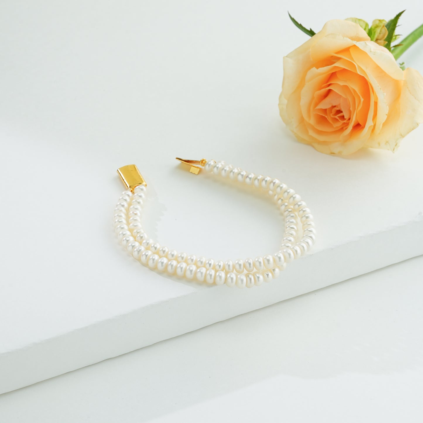 Favorite White Button Freshwater Pearl Bracelets