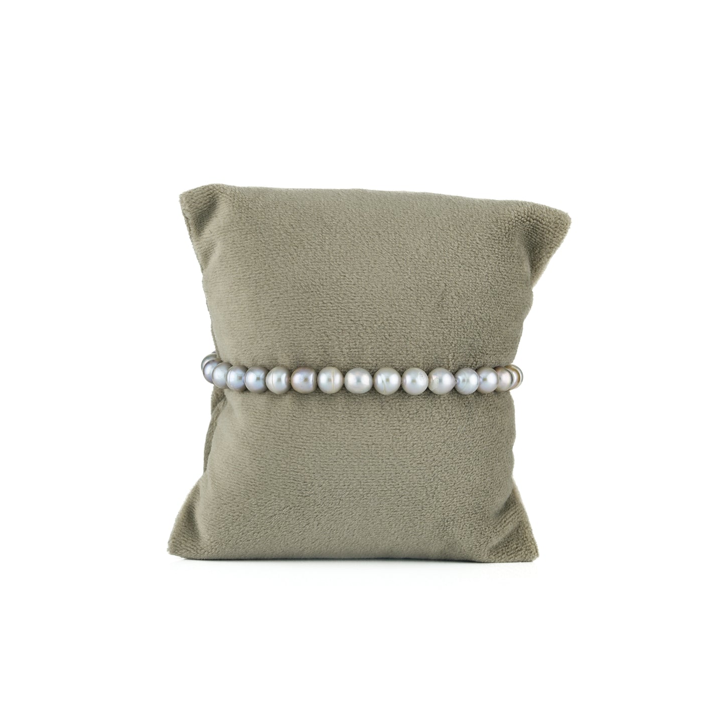 Grey Near Round Freshwater Pearl Bracelet