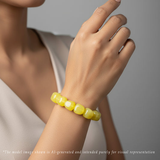 Yellow Semi Precious Beads Bracelet