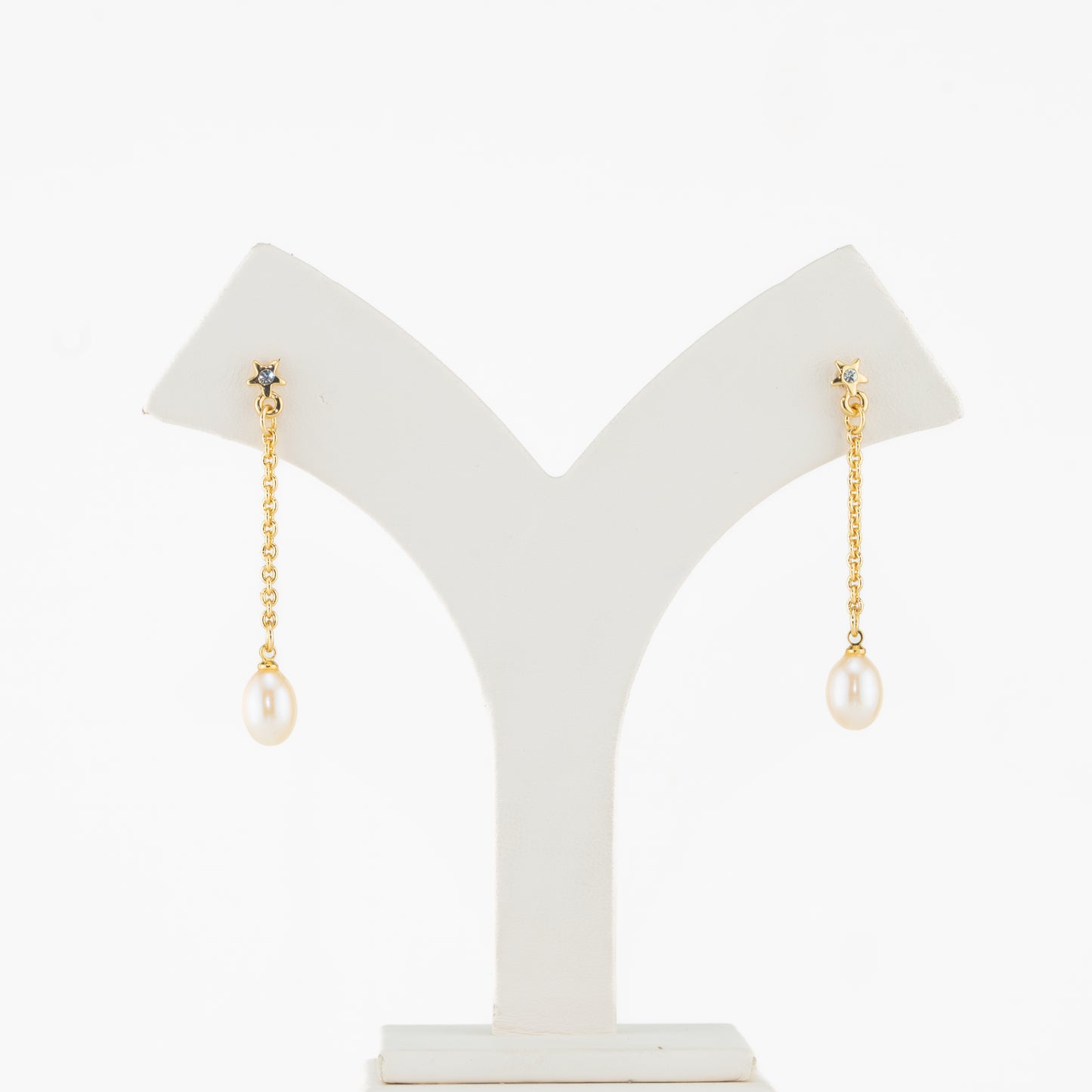 Lovely Pink Drop Pearl Hangings Earrings