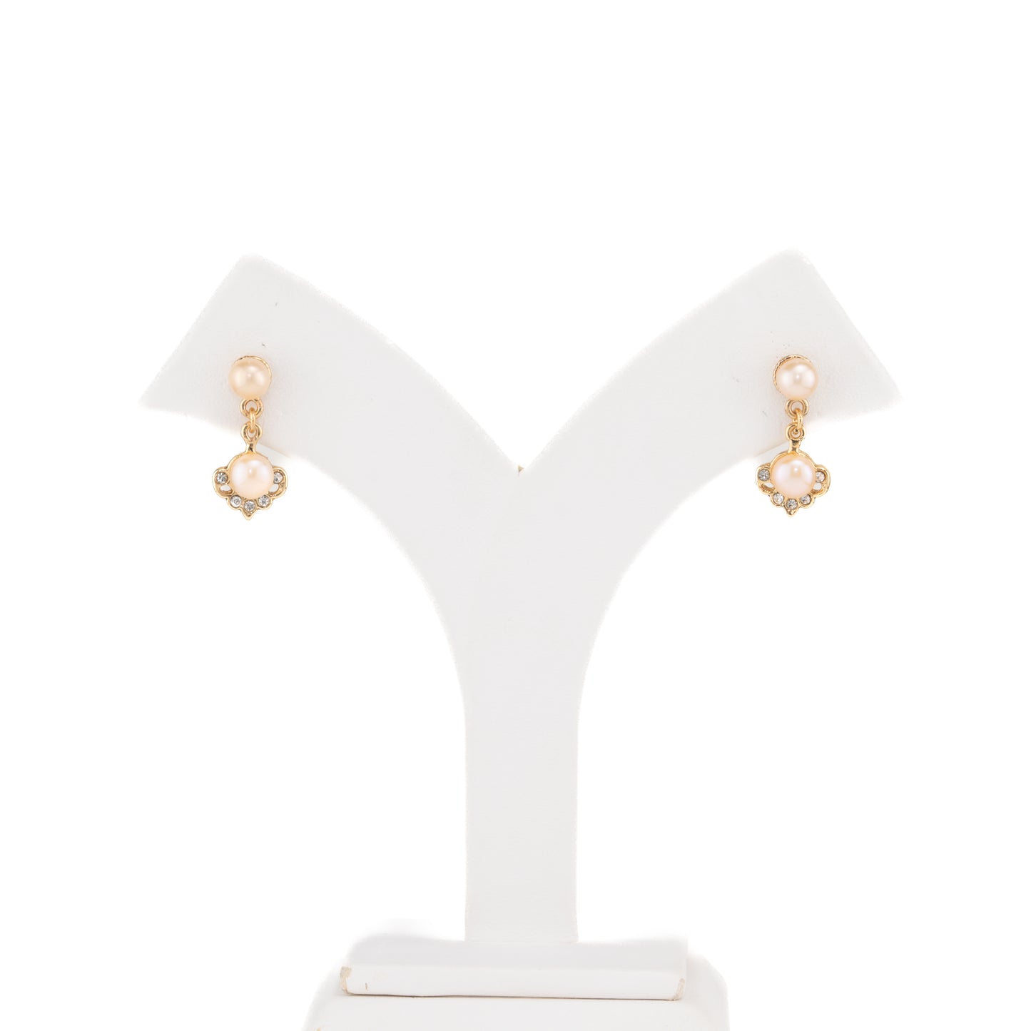 Exquisite Pink Pearl Hanging Studs Earrings