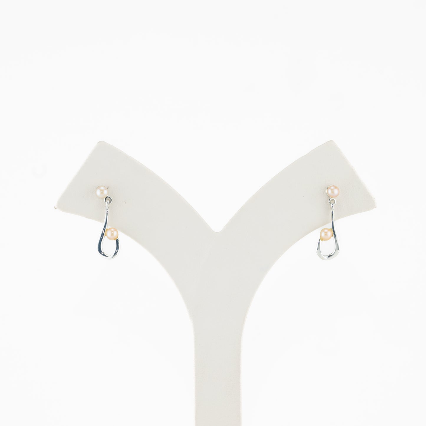 Pink Stylish Pearl Stud Earrings