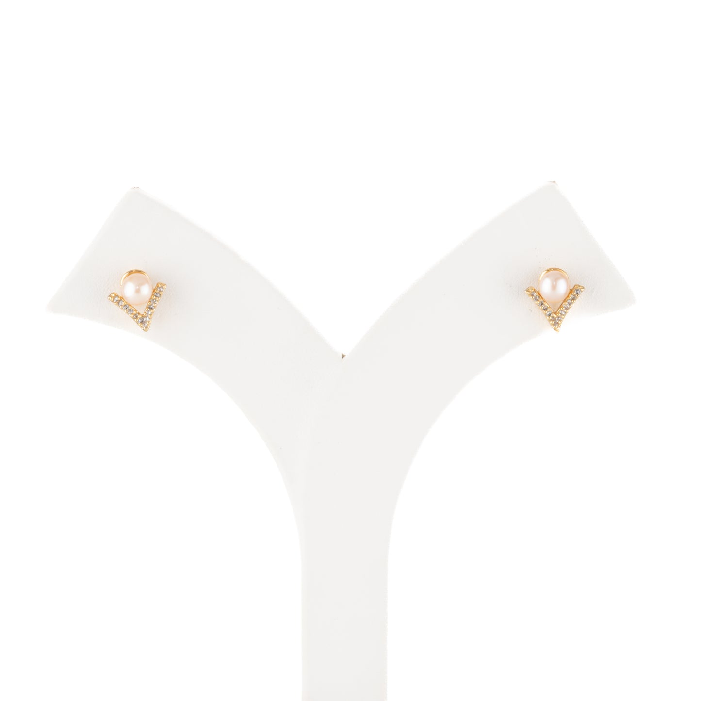 Angelic Pink Pearl Stud Earrings