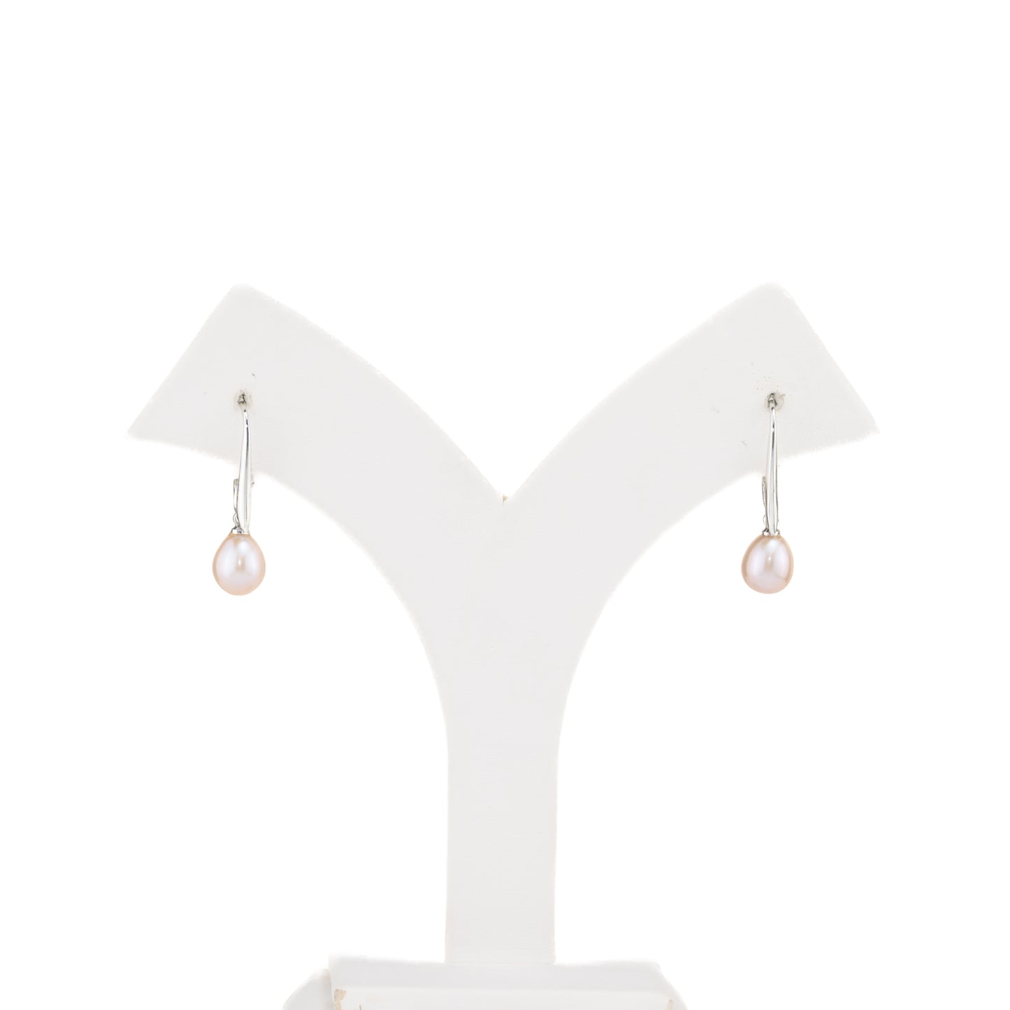 Opaque Pink Pearl Hanging Earrings