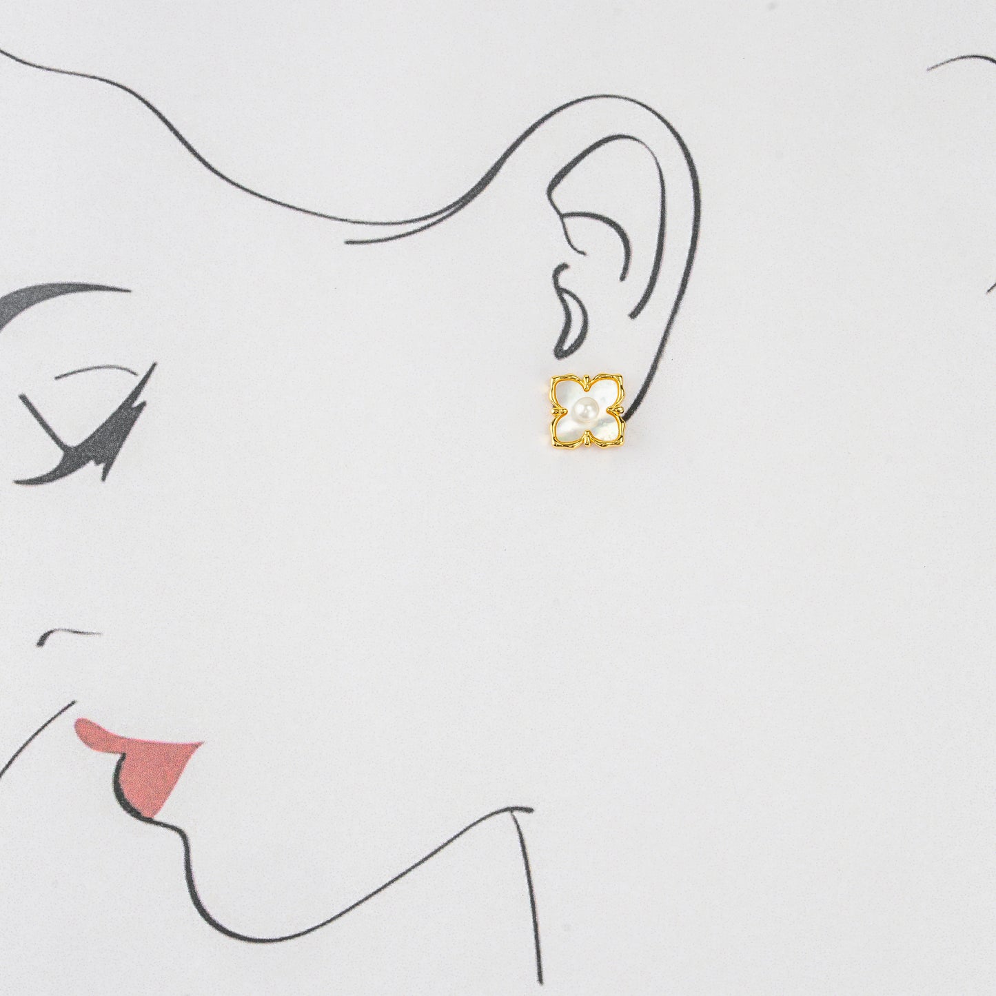 Iconic White Pearl Stud Earrings