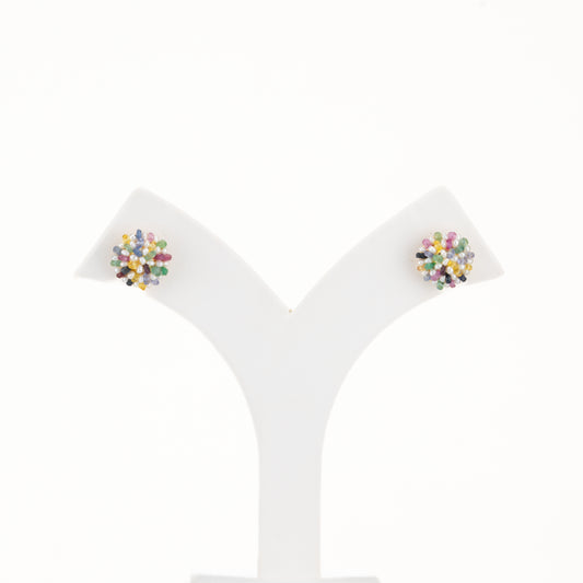 Colorful Multi Color Seed Freshwater Pearl Stud