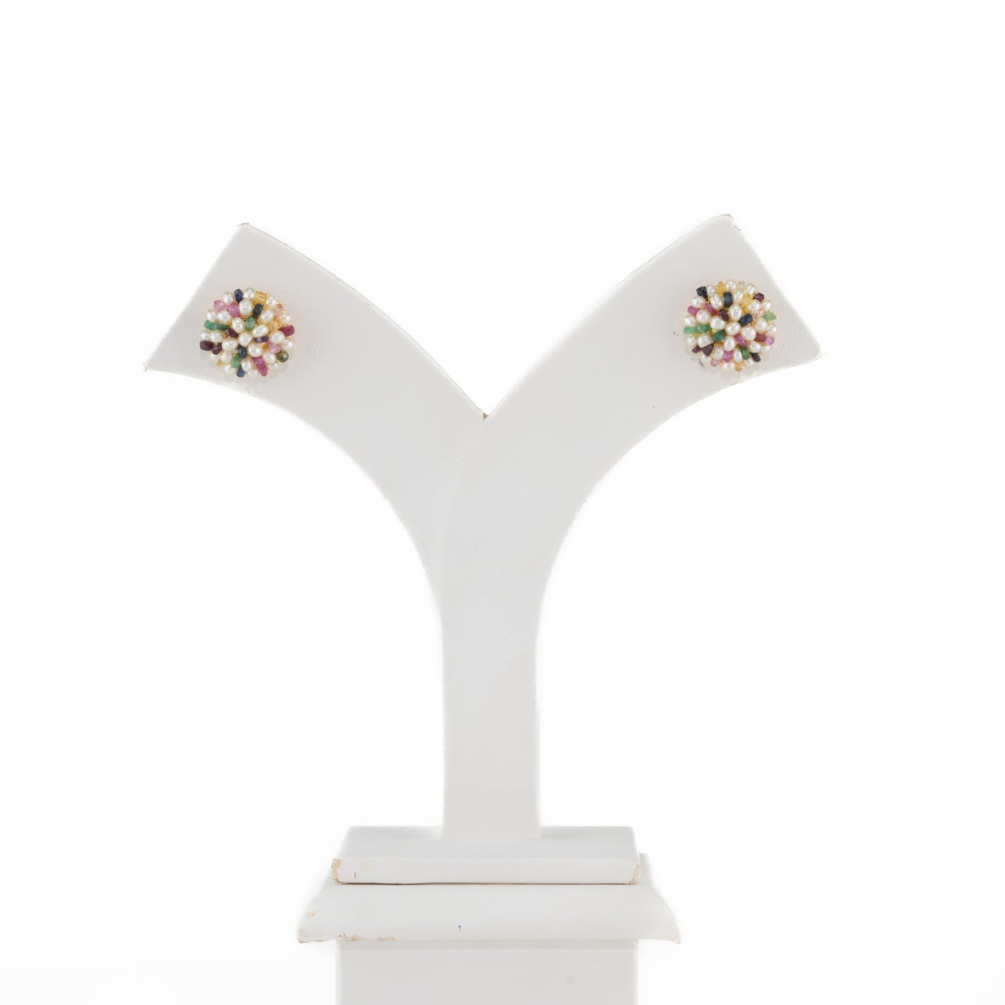 Colorful Multi Color Seed Freshwater Pearl Stud