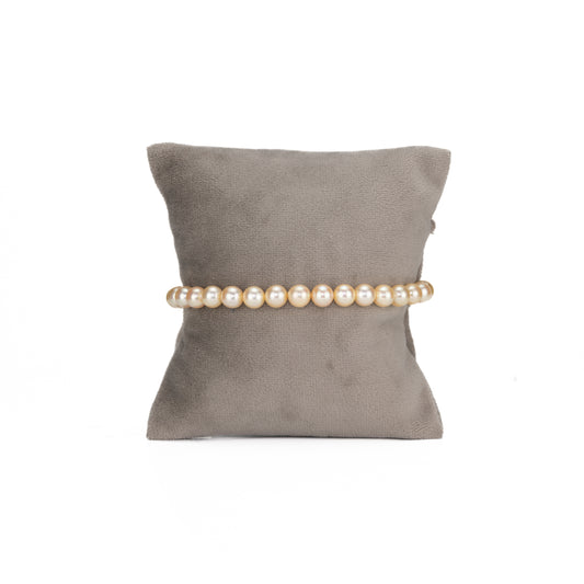 6.0-7.0mm Round Golden Akoya Saltwater Pearl Bracelet - AAA Quality