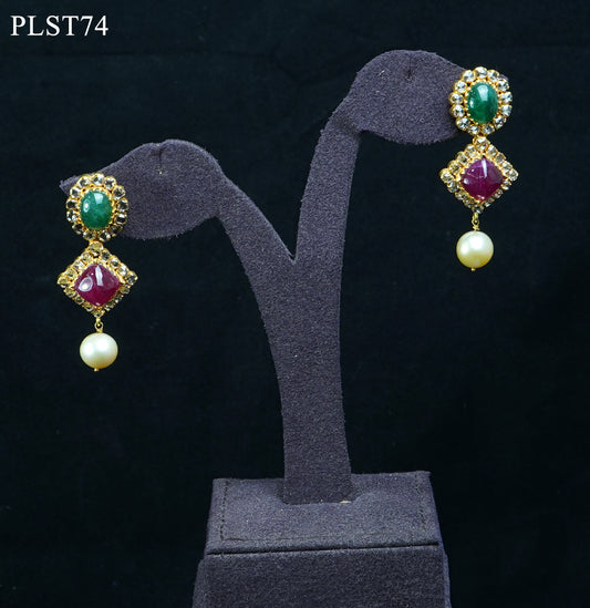 High Fashion Polki, Ruby and Emerald and Pearl Gol