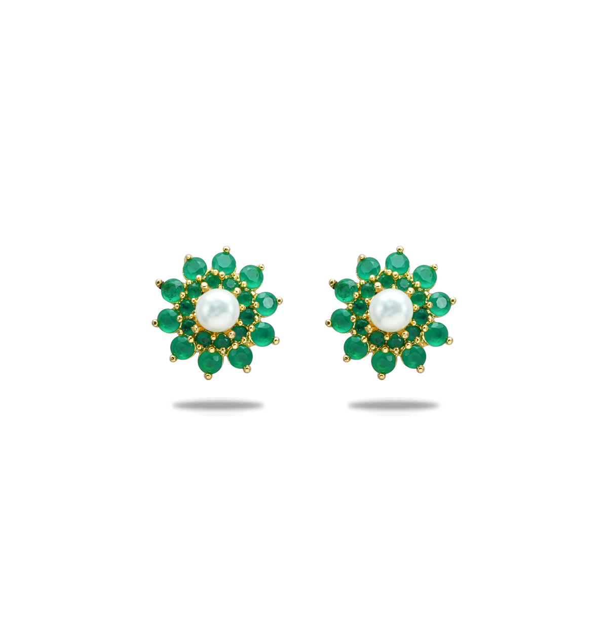 Luminescent Green Stone Pearl Tops