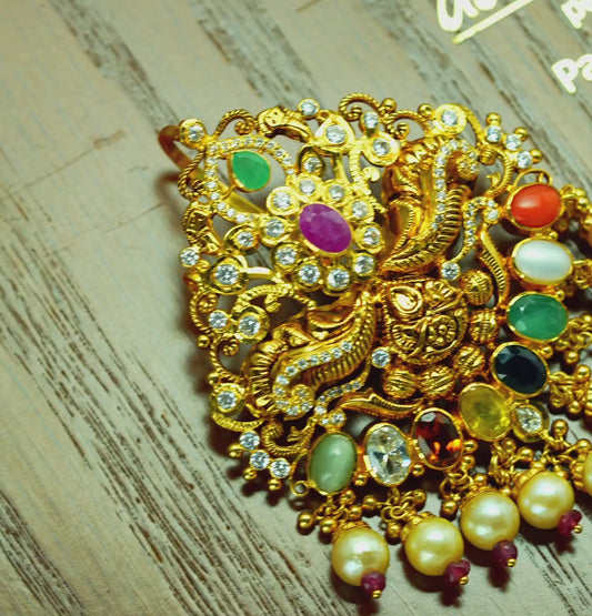 Casual Navratan Gold Locket