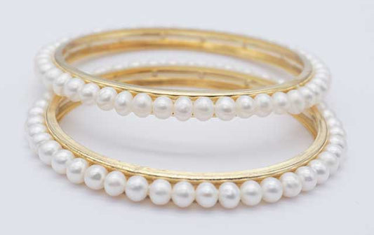 Buy pearl bangles online in India : Darpan Mangatrai