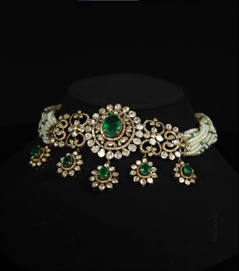 Dazzling Polki Choker Set