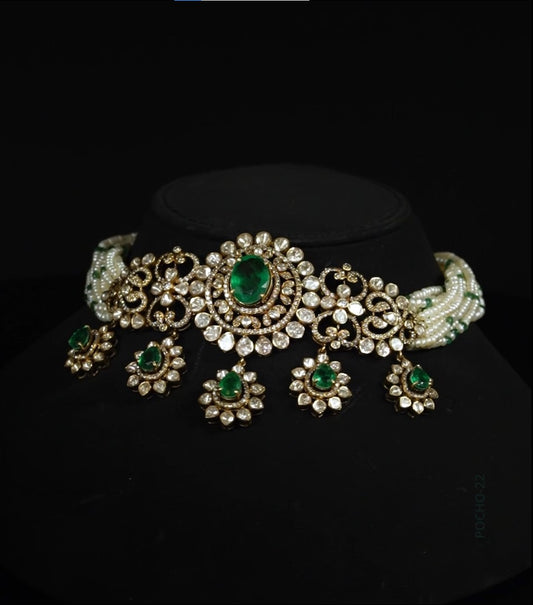 Dazzling Polki Choker Set