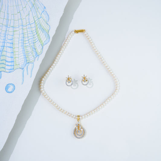 Attractive Freshwater Pearl Necklace Set