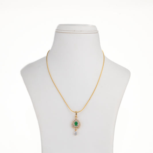 Luminous Green Color Stone Necklace Set