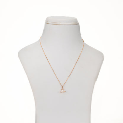 Classic Rose Gold Silver Freshwater Pearl Necklace Set