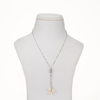 Lovely Silver Freshwater Pearl Neckacle Set