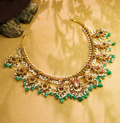 Enchanting Kundan Guttapusalu Necklace Set