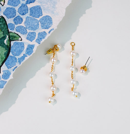 Sparkly Mix Freshwater Pearl Dangling Earring