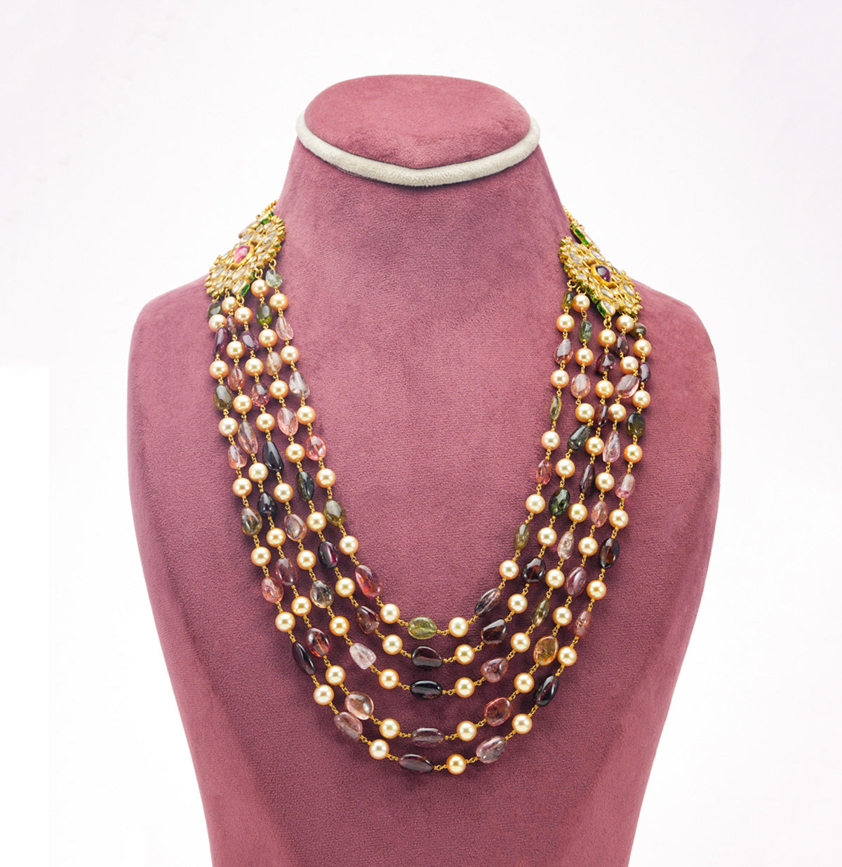 Radiant Tourmaline Pearl Taar Mala – Darpan Mangatrai Pearls & Jewellers