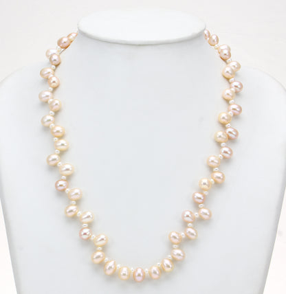 6.0-7.0mm Multicolor Fancy Freshwater Pearl Necklace Set - AA Quality