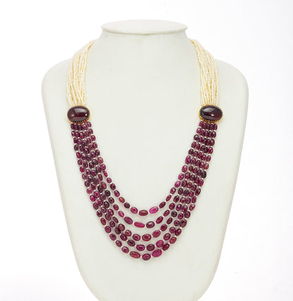 Fashionable Polki Pearl Emerald Necklace