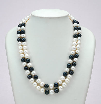 Grading Near Round Multicolor Freshwater Pearl Necklace Set - A Quality