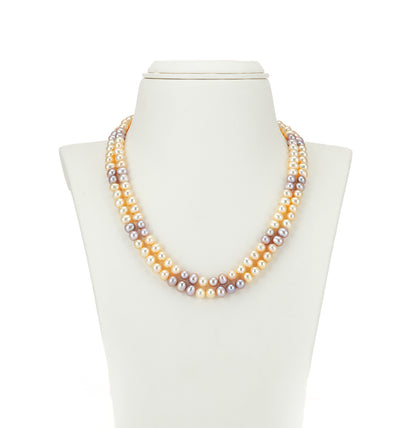 6.0-7.0mm Near Round Multicolor Freshwater Pearl Set - AA Quality