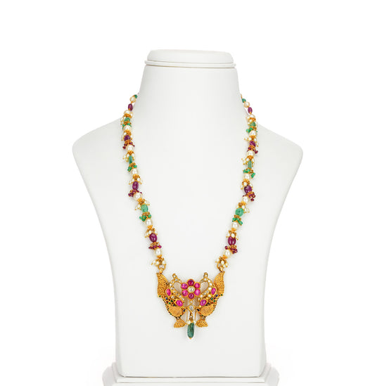 Exquisite Gold Emerald Necklace
