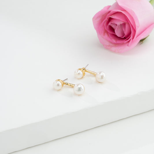 Elegant Pearl Stud Earrings