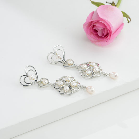 Durable Mix Freshwater Pearl Dangling Earrings