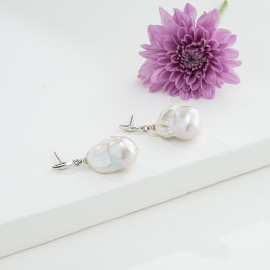 Baroque Hanging Pearl Earrings