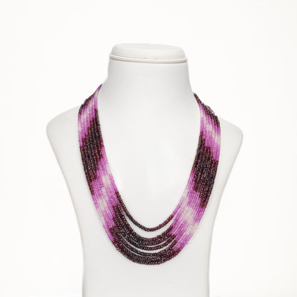 Natural Ruby Shaded Mala