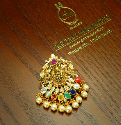 Colorful Gold Navratan Locket