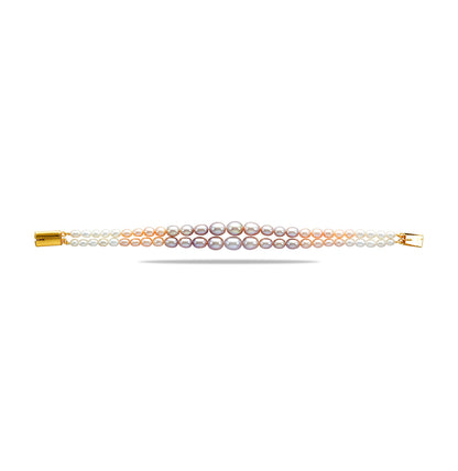 Subtle Drop Grading Multicolor Freshwater Pearl Bracelet