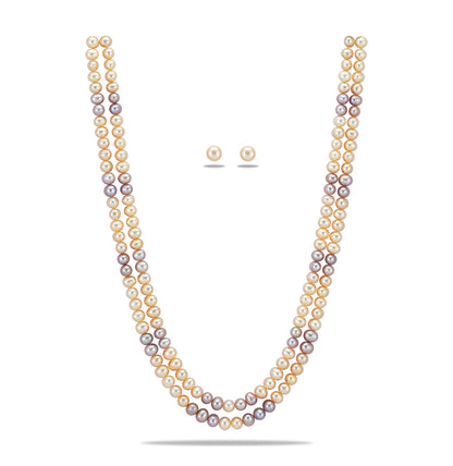 6.0-7.0mm Near Round Multicolor Freshwater Pearl Set - AA Quality